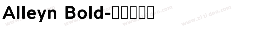 Alleyn Bold字体转换